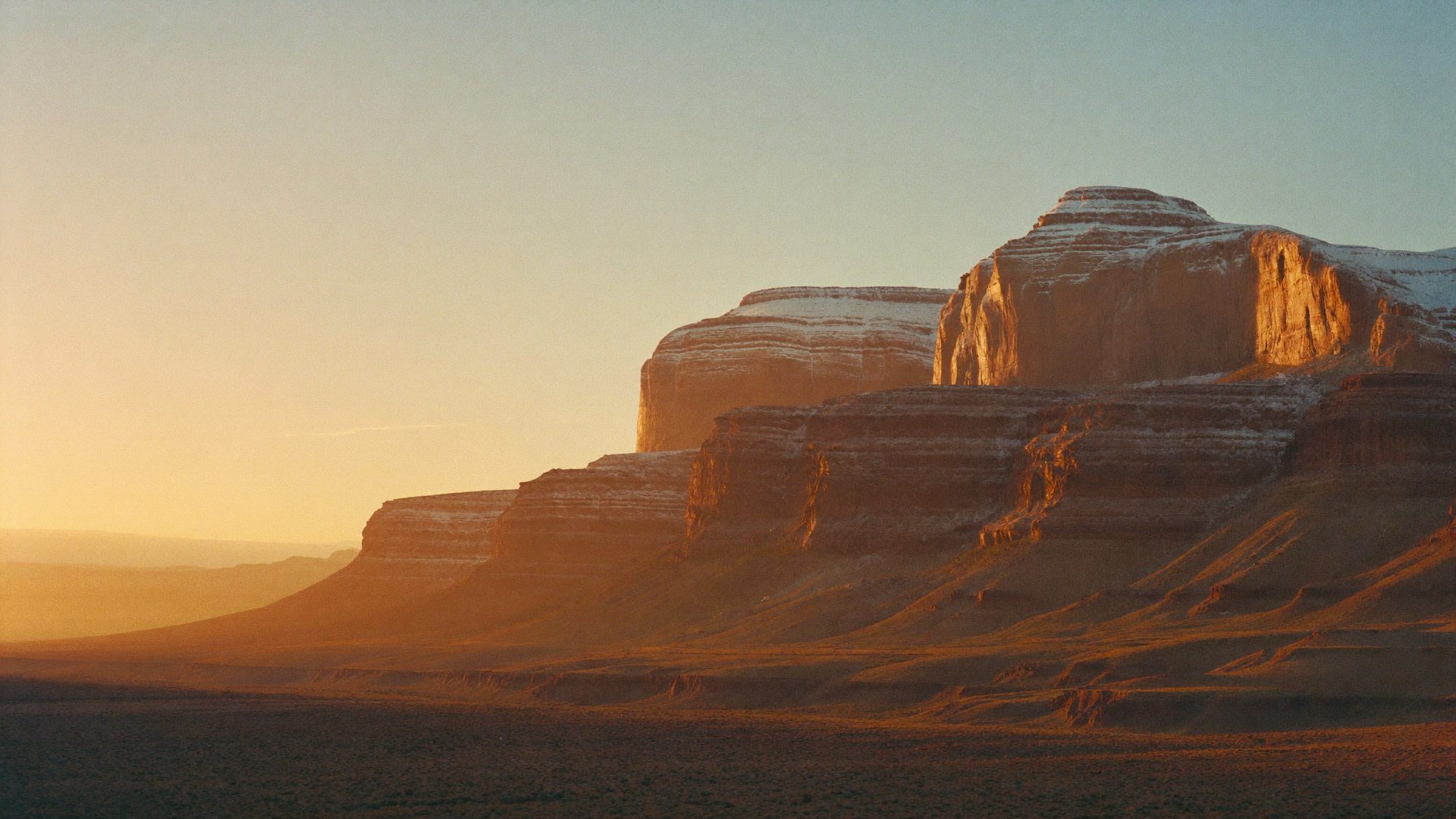 Golden sunrise over Ivins, Utah