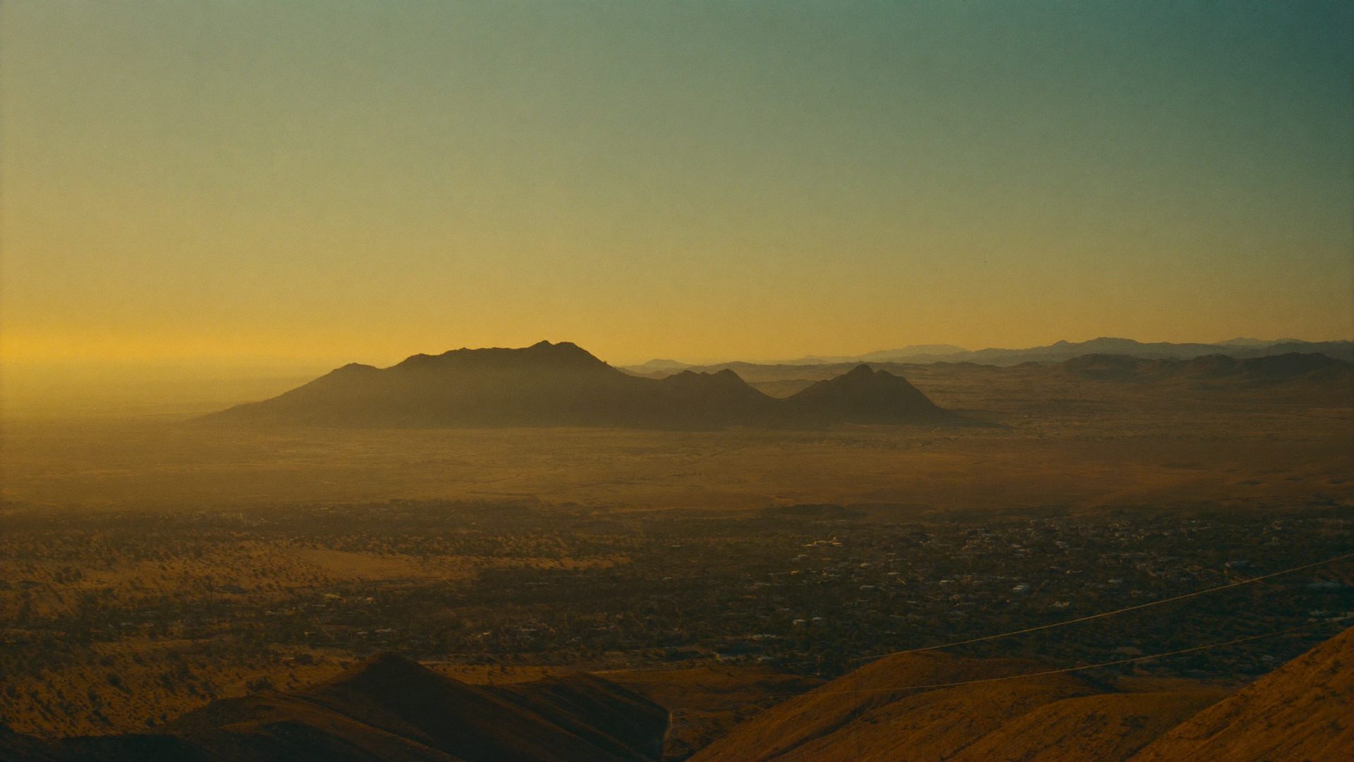 Golden sunrise over Mesquite, Nevada