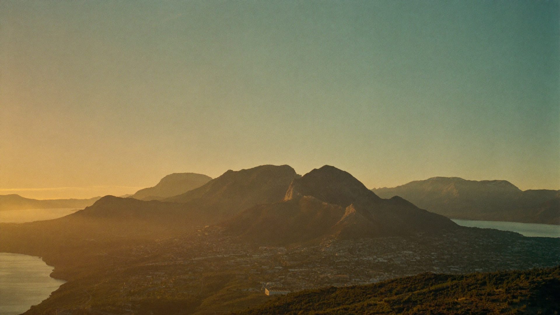 Golden sunrise over Provo, Utah