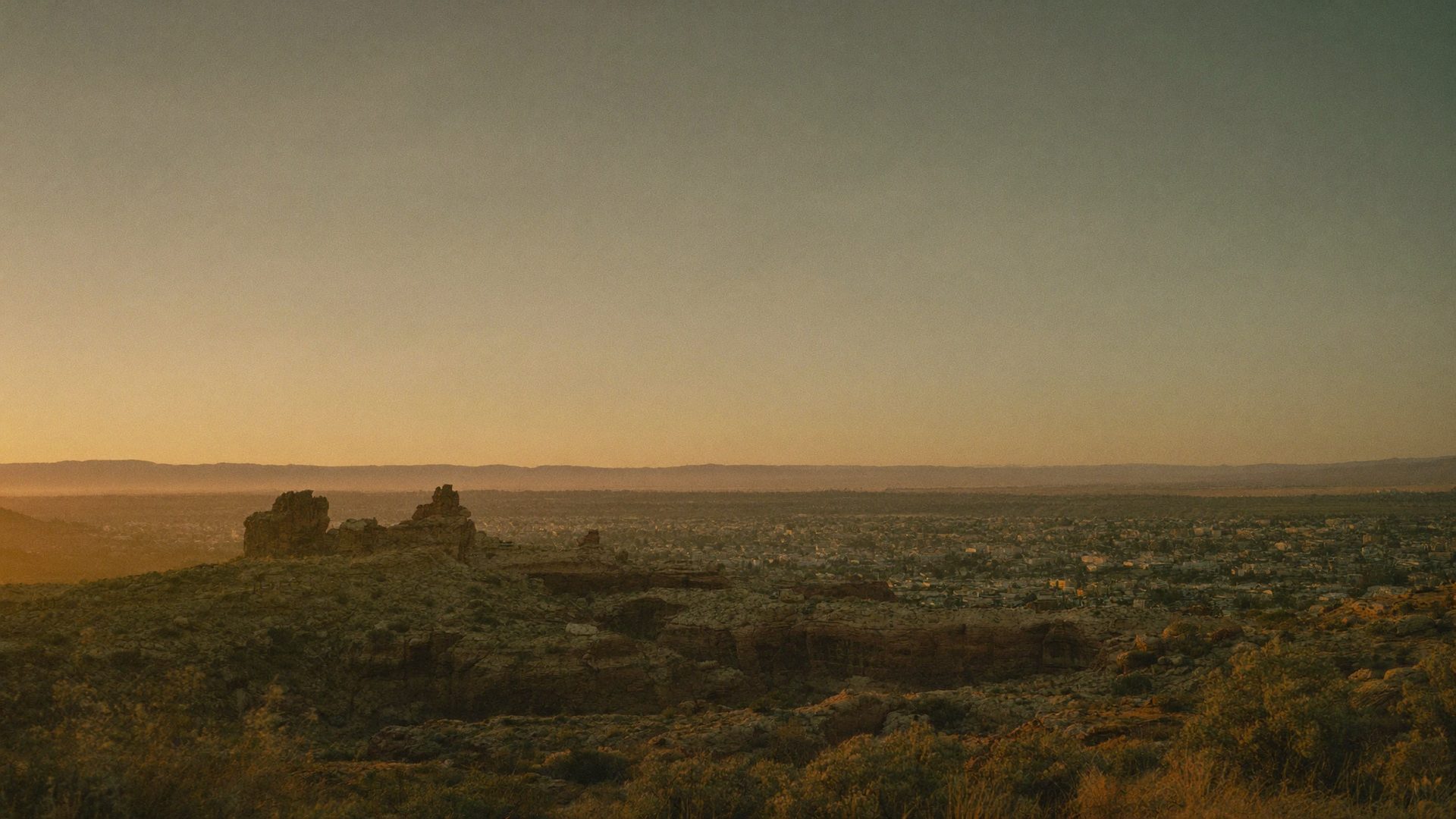 Golden sunrise over Santa Clara, Utah