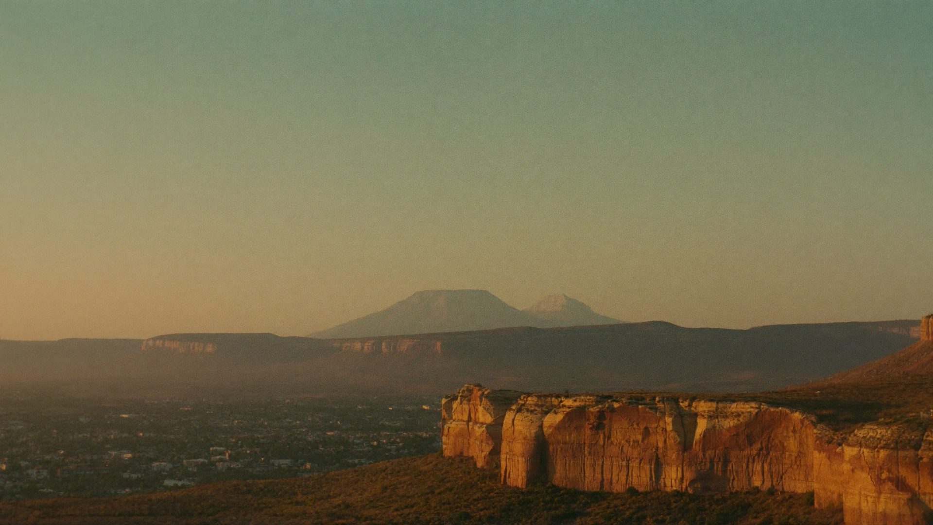 Golden sunrise over St. George, Utah